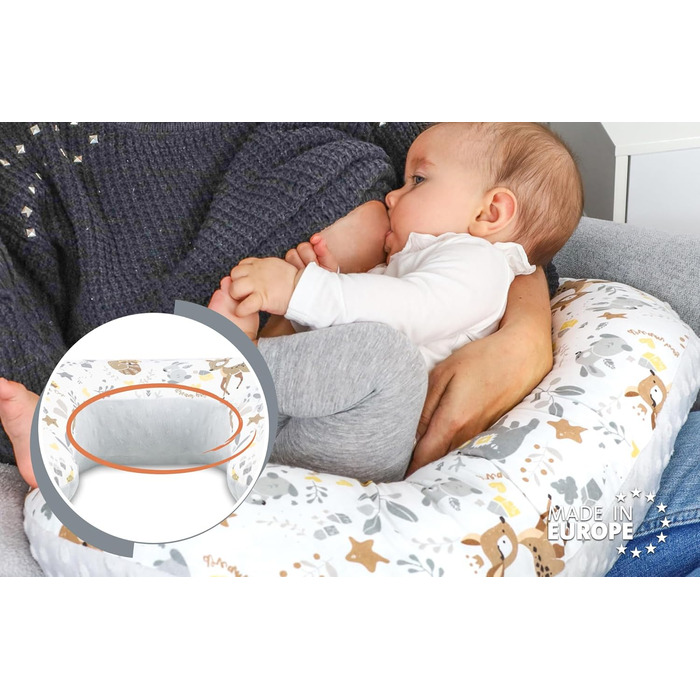 - Nursing Pillow Small Nursing Breasting Pillow for on the go Deer Grey, 130