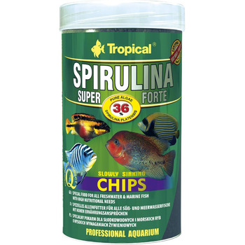 Чіпси Tropical Super Spirulina Forte з 36 вмістом спіруліни (Platensis), 1 упаковка (1 x 1 л)