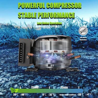 Автомобільний холодильник Alpicool Y20, 20 л, 12 В, міні-холодильник, автомобільний холодильник, портативний, тихий, кемпінговий,