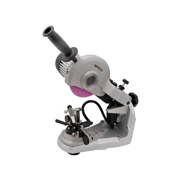 Пристрій для заточування ланцюгів HydroSharp 300 AutoClamp від Sgenspezi напівавтоматичний, 300 Вт, з гідравлічною системою затиску, LED підсвіткою та 3 шліфувальними кругами для професіоналів та домашніх майстрів