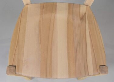 Комплект із 2 стільців Venezia для кухні та їдальні, міцний каркас з полірованої букової деревини, необроблене та 100 натуральне поліроване дерев&39яне сидіння. Комплект із 2 дерев&39яних стільців.