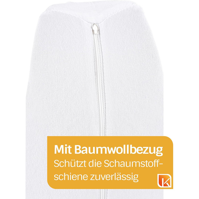 Д-р Пауль Кох - Пінопластова стабілізуюча шина для ноги - Включає білий бавовняний чохол - Бічні краї для фіксації ноги - 75x30 см