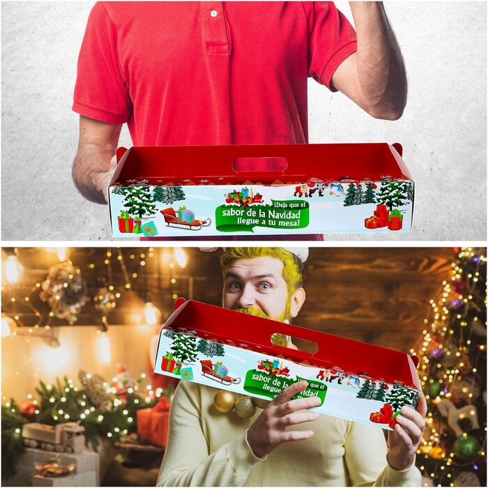 Різдвяна хлібниця Cholemy з шинкою, контейнер, 45,7 х 12,1 х 7,6 см, картонний пакет для випічки хліба, без віконця, пакет для вип