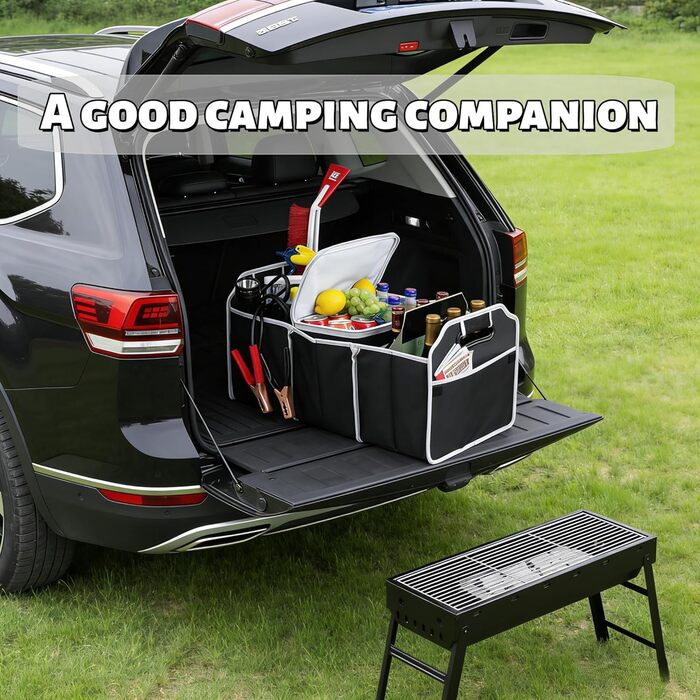 Універсальний регульований подвійний органайзер для багажника з 3 відділеннями, великої місткості, складаний контейнер для зберігання речей в авто, портативні водонепроникні сумки