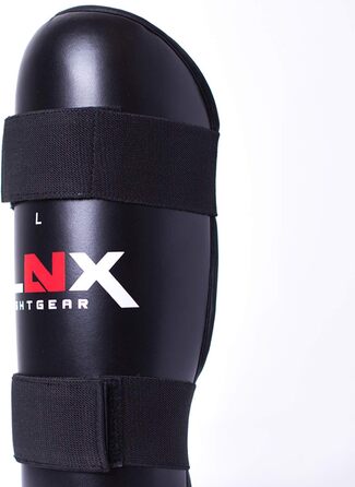Щитки для гомілок LNX Performance Pro - ідеально підходять для TKD, кікбоксингу, карате, бойових мистецтв, розмір M, чорні