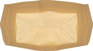 Компостований паперовий пакет для сміття з педаллю/підкладка для харчових контейнерів/біорозкладний паперовий пакет об&39ємом 25 літрів, коричневий (50 пакетів)