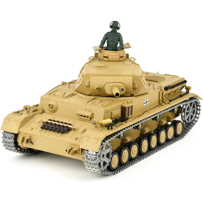 Радіокерований танк Kampfwagen IV Ausf.F-1 Heng Long 116, сірий, з функцією дистанційного керування та металевою коробкою передач, металевими гусеницями та 2.4Ghz - PRO - V7.0