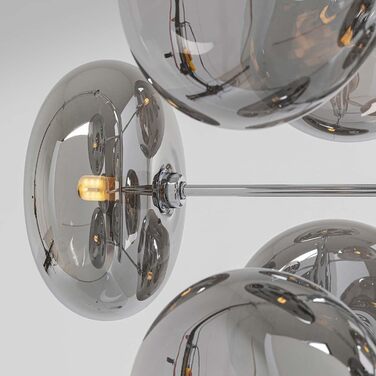 Підвісний світильник Kare Design Headlight Chrome, велика люстра для вітальні та їдальні, срібляста, 155x53x53 см (лампи не входять)