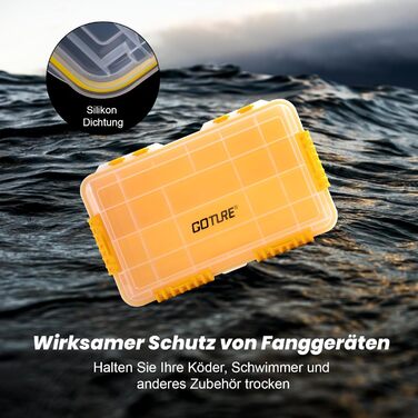 Ящик для рибальських снастей Goture, ящик для дрібних деталей для риболовлі, ящик для рибальських снастей, ящик для приманок, чохол для рибальської коробки, ящики для рибальських аксесуарів, ящик для рибальських снастей для м&39яких пластикових приманок, 