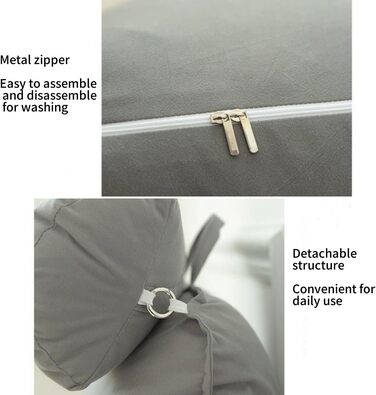 Подушка для читання зі знімним підголівником та бічною кишенею - подушка для крісла-ліжка з підлокітниками для підтримки попереку/шиї, ергономічна подушка для сидіння в ліжку, дивані, офісі (754050 см) (зелена)