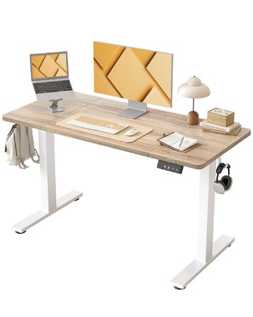 Письмовий стіл з регульованою висотою 12060 см, Електричне регулювання висоти, Стіл для роботи сидячи/стоячи з 2 функціями пам&39яті, Комп&39ютерний стіл, Клен 120 x 60 см Клен