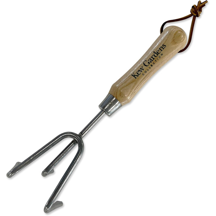 Набір садового інструменту Spear & Jackson 3057KEW Кью Гарденс 3 предмети совок для розсади, вила для видалення бурянів та культиватор з ручками з твердої деревини з сертифікацією FSC та нержавіючою сталлю.