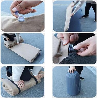 Автомобільний матрац, надувний матрац для Audi Q3 Q5 Q7 Q8 8U F3 8R 4M, надувне ліжко, килимок для сну, розкладний матрац, килимки для сну для двох осіб, A/Коричневий, звичайний A/Коричневий