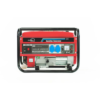 Бензиновий генератор Генератор потужністю 3000 Вт BS3500 Аварійний генератор з AVR та захистом від перевантаження 4-тактний 6,57 к.с. Ручний стартер 2 розетки 230 В / 1 розетка 12 В (червона, BS3500) Червона BS3500
