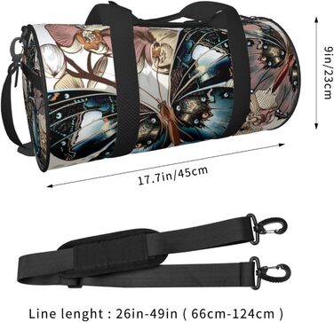 Дорожня сумка-циліндр з квітковим принтом, спортивна сумка для чоловіків та жінок, сумка-мішок, спортивна дорожня сумка