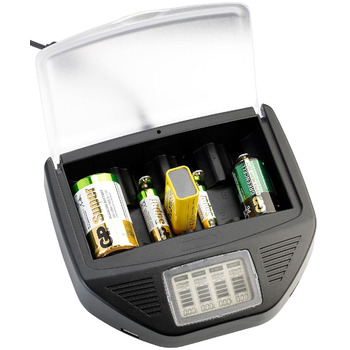 Зарядний пристрій для лужних акумуляторів tka Kbele Akkutechnik універсальний швидкий зарядний пристрій, 2 USB-порти для літій-іонних/нікель-кадмієвих/нікель-металгідридних/9-вольтових блочних акумуляторів (для лужних акумуляторів, універсальний зарядний 