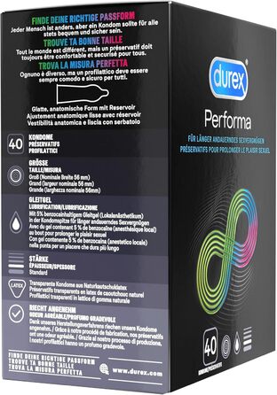Захоплюючий еротичний набір Durex з презервативами Performa 40 шт. , Intense Orgasmic Gel 10мл та аксесуарами для пар