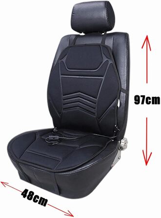 Чохли для сидінь NURII з підігрівом 12 В, інтелектуальне керування, регульована температура Підігрів сидінь Uto 12 В Універсальні комфортні чохли для сидінь Uto для вантажівки, -1Pckung 1Pckung (G, 1 упаковка)