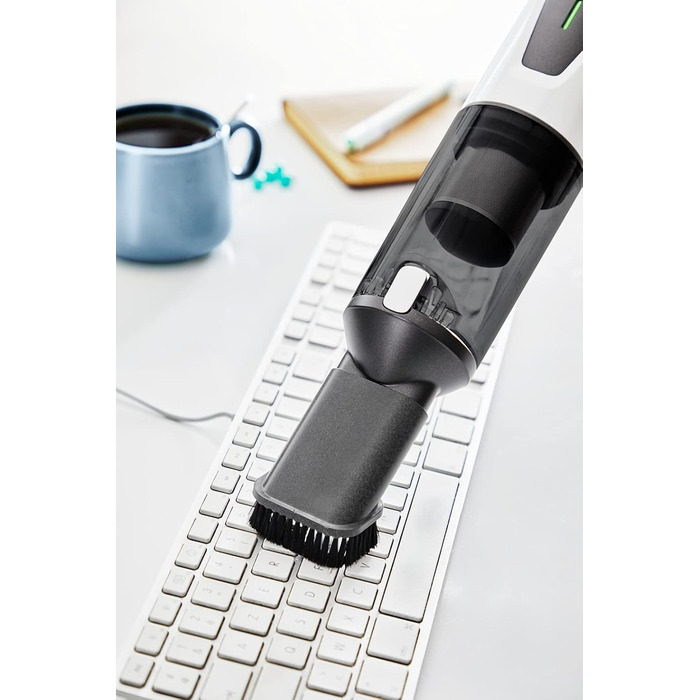 Вертикальний пилосос (компактний, керування однією кнопкою, циліндрична конструкція, цифровий двигун, світлодіодні індикатори, вкл