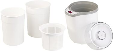 Йогуртниця Rosenstein & Shne Йогуртниця XL для грецького йогурту, натурального йогурту та багато іншого, 1,8 л (йогуртова машина, йогуртниця, йогуртниця)