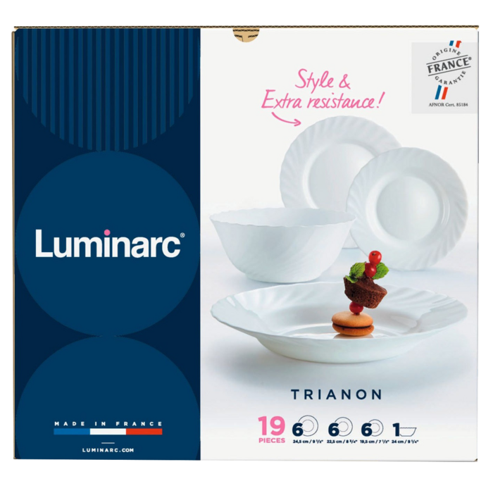 Сервіз столовий LUMINARC TRIANON, 19 предметів (6190442)