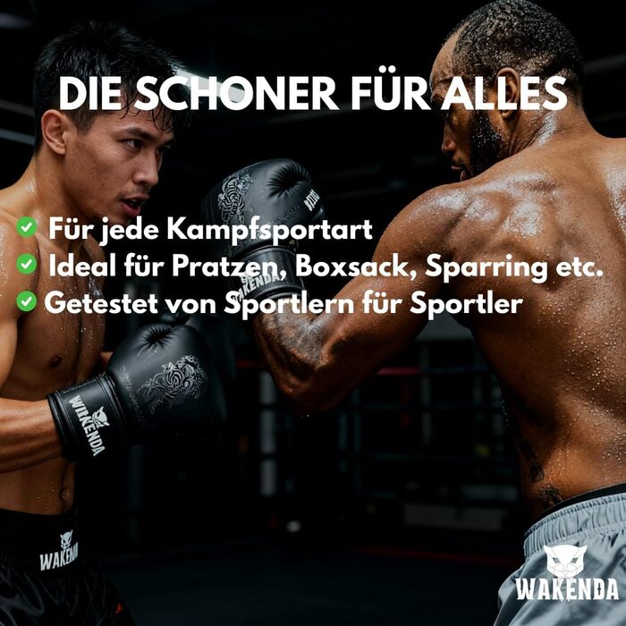 Щитки для гомілок WAKENDA Ідеально підходять для кікбоксингу, муай-тай, ММА Надійна посадка з ідеальною підкладкою для спарингу або роботи з щитками (L)