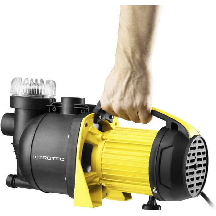 Насос садовий TROTEC TGP 1005 E потужність 3300 л/год, 1000 Вт тиск 4,2 бар, висота підйому 42 м, глибина всмоктування 7 м, водяний насос для бочок для дощової води, цистерн, садових ставків з фільтром