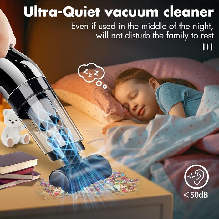 Ручний пилосос LanBlu потужний, 10000Pa міні ручний пилосос автомобіль, багатофункціональний легкий портативний автомобільний пило