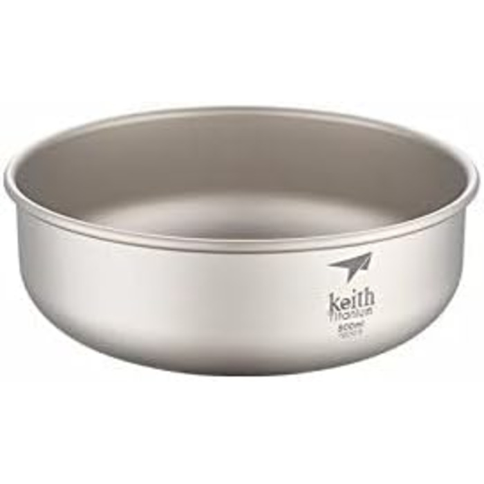 Титанові миски для кемпінгу Keith, 300 мл - 900 мл, для кемпінгу та активного відпочинку, 500 мл