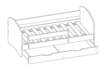 Дитяче ліжко Молодіжне ліжко з однією шухлядою та матрацом Захист від випадіння Рожевий 70 x 140 80 x 160 80 x 180 ACMA II (07 Рож