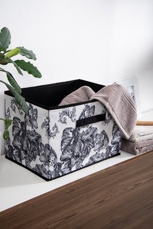 Кошик Idea Home NP-103R Anthracite Flowers 38x27x27 см (7058549)