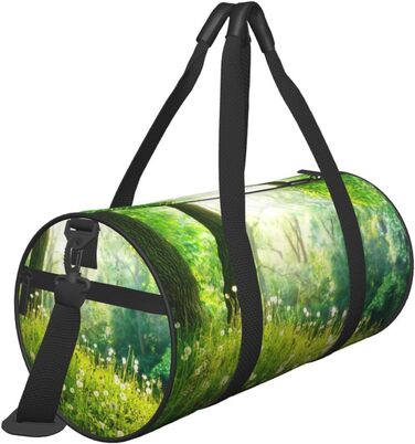 Спортивна сумка-мішок для подорожей та пляжу, з весняним природним принтом Краєвид, чорна, універсальний розмір, дорожня сумка