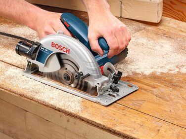 Професійна циркулярна пила Bosch GKS 190 (потужність 1400 Вт, диск 190 мм, глибина різання 70 мм, вкл. твердосплавний диск, всмокт