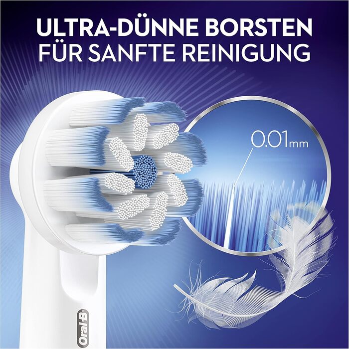 Щітки для електричної зубної щітки Oral-B Sensitive Clean, 6 шт. , дбайливе чищення зубів, ультратонка щетина, насадка для зубних щіток Oral-B