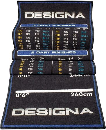 Міцний килим Designa Dart Mat (для дартсу, з нековзною основою)