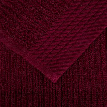 Набір ребристих рушників Lavish Home, 100 бавовна, бордово-червоний, 10 предметів, бордові кольори