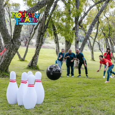 Гігантський надувний боулінг для дітей Novelty Place, 14 дюймів (35,6 см), з шістьма кеглями 22 дюйми