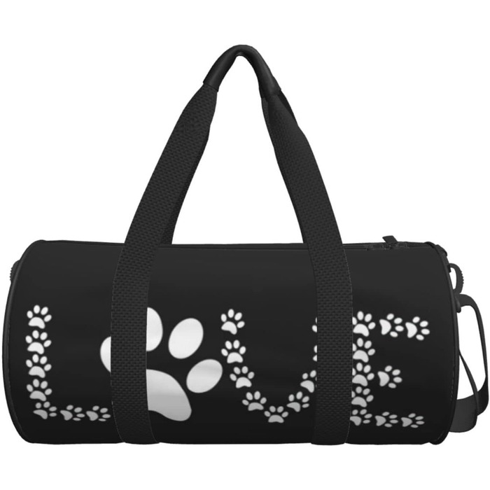 Дорожня сумка-циліндр, принт Сліди лап, спортивна сумка для чоловіків та жінок, сумка-мішок, спортивна сумка