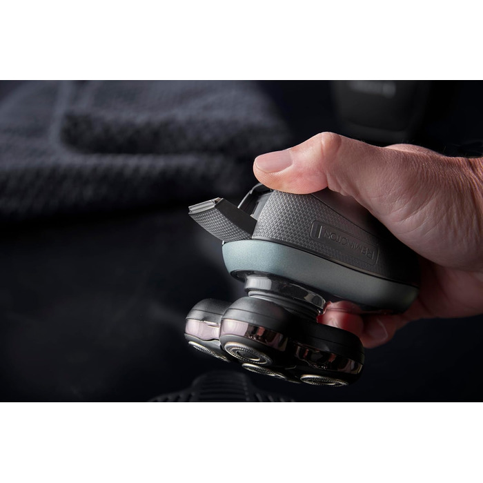 Чоловіча електрична бритва для лисої голови Remington функція Turbo Boost Літій-іонна бритва (5 бритвених головок, гладке гоління макс. 0,2 мм, камера для збору волосся, тример для деталей, водонепроникність) Бритва XR1600