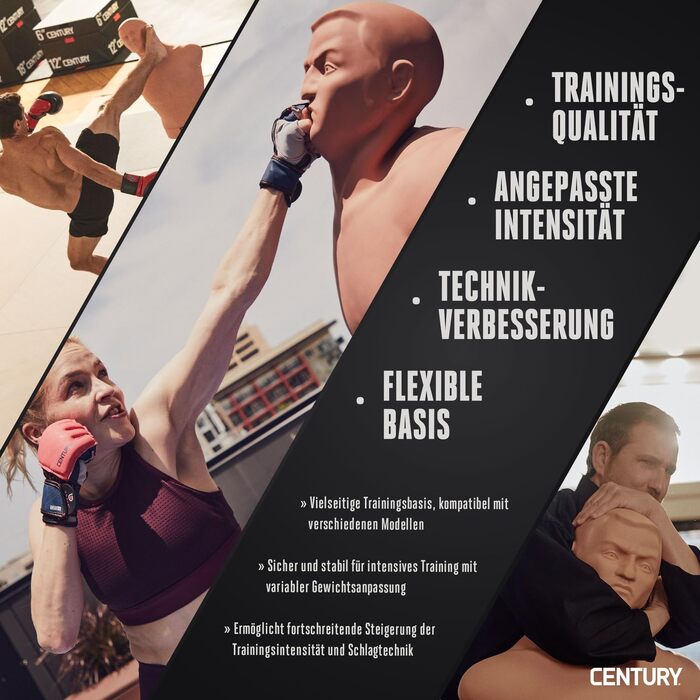 Боксерський манекен Century Original BOB XL - Регульована по висоті та автентична вінілова шкіра - від 152 до 208 см Регульована п