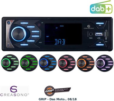 Автомагнітола Creasono MP3 з DAB, Bluetooth і функцією гучного зв'язку, USB, SD, 4x45W