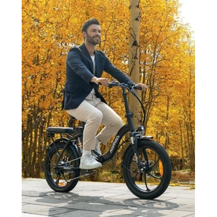 Електричний велосипед MilePort 1 для дорослих, складний електричний велосипед потужністю 250 Вт зі знімним акумулятором 36 В 13 Аг, швидкість 25 км/год та запас ходу 100 км, електровелосипед з товстими шинами 20&quot x 3,0&quot для міських поїздок, зелени