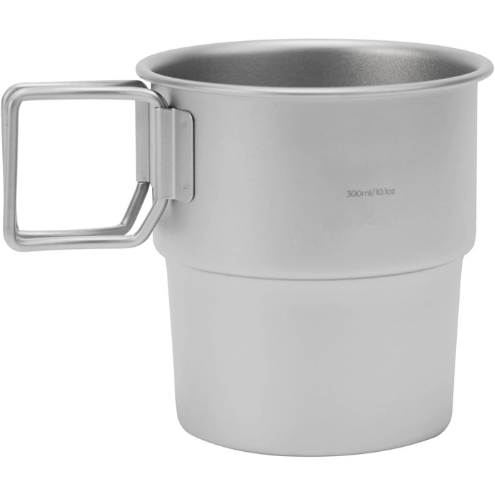 Кавова кружка, 300 мл, штабельована, для активного відпочинку, походів, з кришкою, герметична, для подорожей та кемпінгу, компактний рюкзачний посуд, піскоструминна обробка для пиття