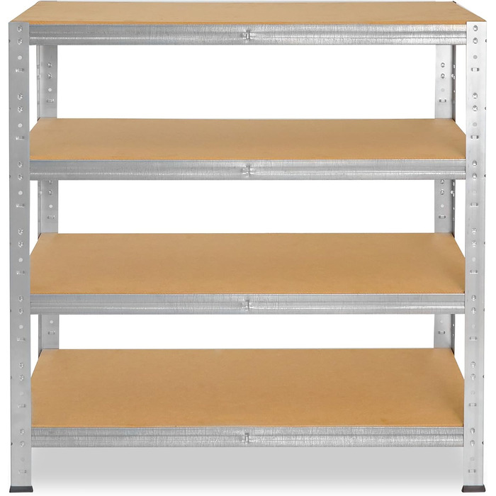 Міцний домашній стелаж, оцинкований/металевий стелаж з 4 полицями/металевий стелаж для підвалу, гаражний стелаж, стелаж для майстерні або стелаж для зберігання/змішаний металевий стелаж з вантажопідйомністю 175 кг В 115см / Ш 120см / Г 40см, 115x120x40