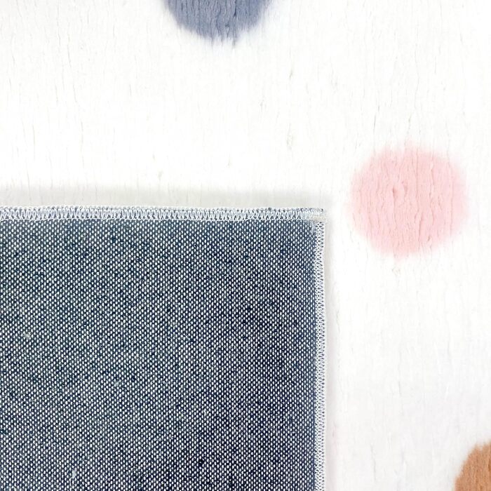 Килим мрія дитячий килим ігровий килим для хлопчиків дівчаток м'який різнокольоровий крапки простий у догляді кремовий 120 x 170 с