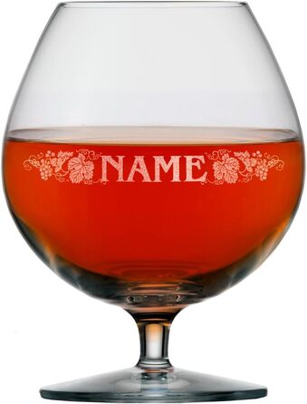 Коньячний келих Stlzle Lausitz 585 мл з гравіюванням іменного мотиву виноградної лози