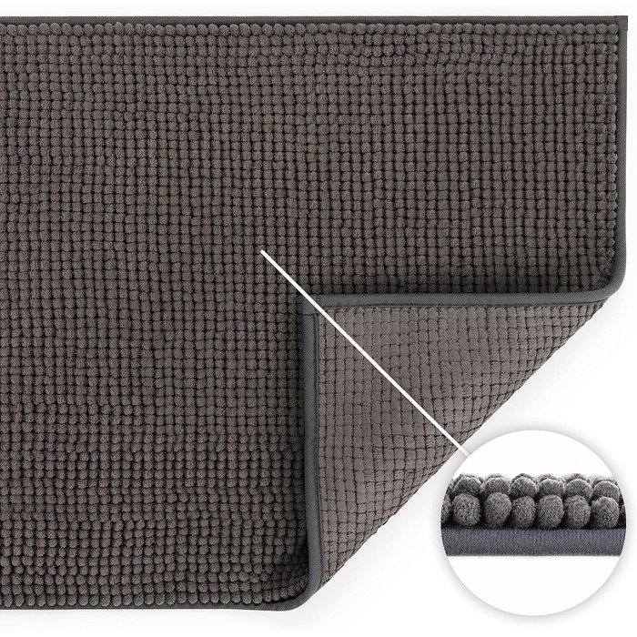 Килимок для ванни Blumtal 50x80 см синель - килимок для ванни сертифікований Oeko-TEX - килимки та килимки для ванни - килимок для