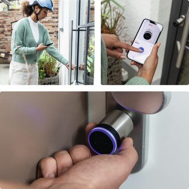 Розумний дверний циліндр CYLOX One - відкривання без ключа за допомогою смартфона та інших аксесуарів - дверний замок із захистом від свердління - відкривання зовнішньою ручкою - внутрішньою ручкою - довжина 30-40/30-40