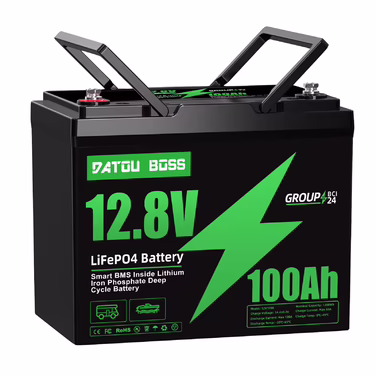 DATOUBOSS LiFePO4 12V Battery with BMS 8000Cycles, 100A 200A 300A, for Inverter, Motorhome, Solar System, Boat, Household, Solar
