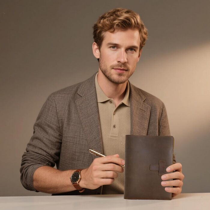 Шкіряна папка-реєстратор A5 з можливістю багаторазового заповнення, блокнот на 6 кілець, багаторазовий, на 120 сторінок, щоденник подорожей та щоденник із натуральної шкіри, подарунки для чоловіків та жінок, художники, коричневий